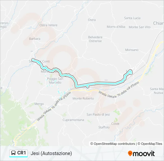 CR1 Bus Line Map