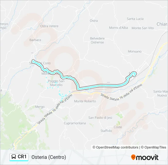 CR1 Bus Line Map