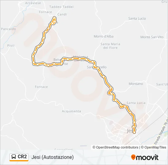 CR2 Bus Line Map