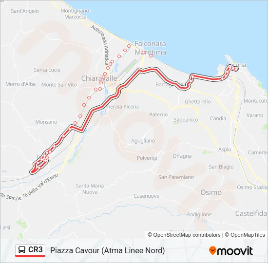 CR3 Bus Line Map