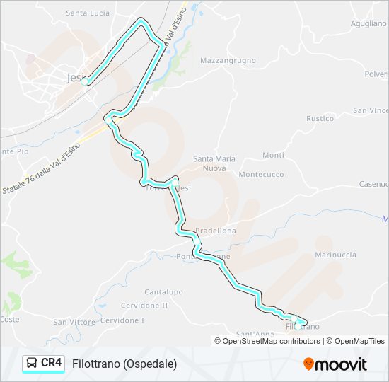 CR4 bus Line Map