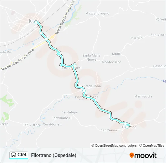 CR4 Bus Line Map