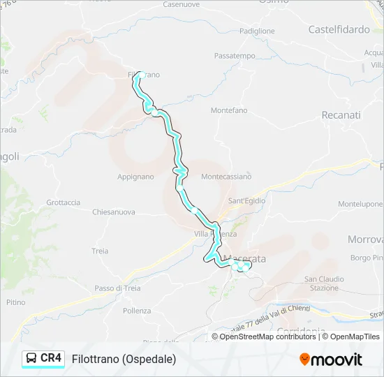 CR4 Bus Line Map