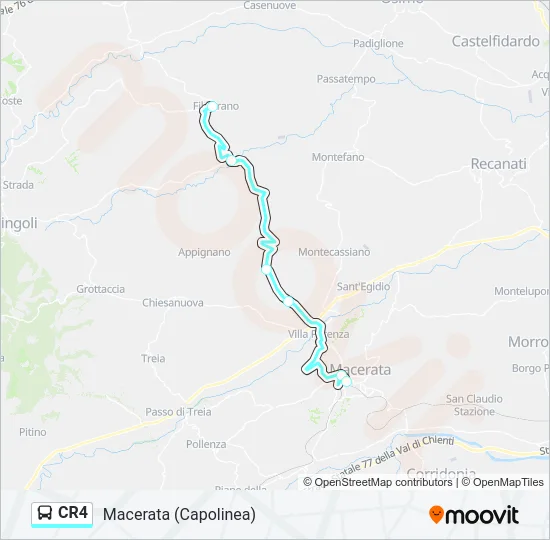 CR4 Bus Line Map