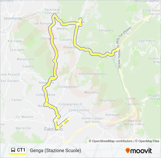 CT1 Bus Line Map