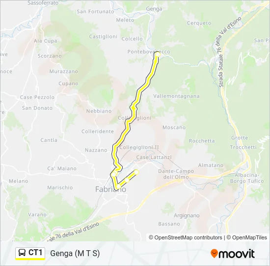 CT1 Bus Line Map