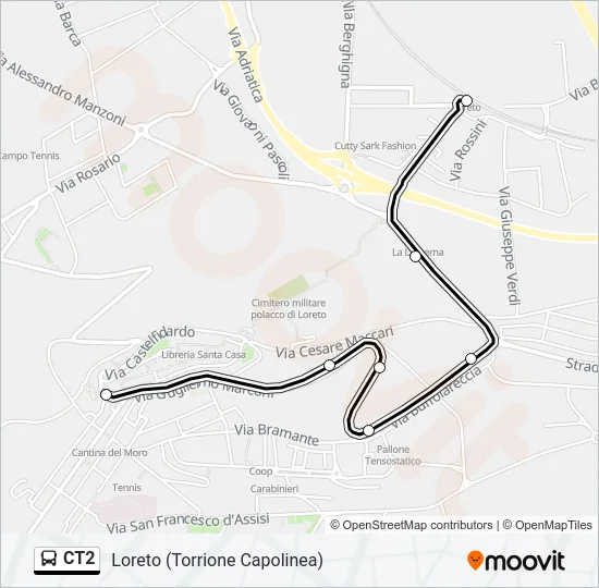 CT2 Bus Line Map
