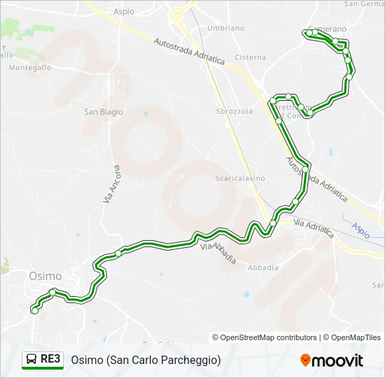 RE3 Bus Line Map