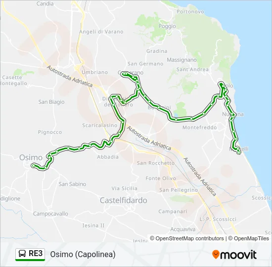 RE3 Bus Line Map