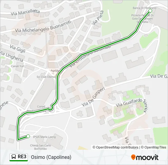 RE3 Bus Line Map
