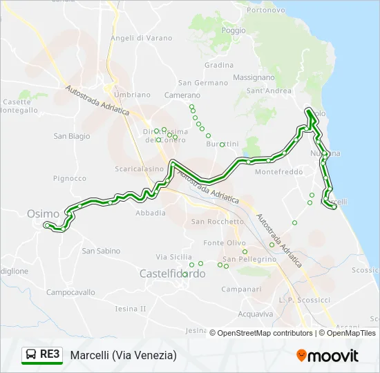 RE3 Bus Line Map