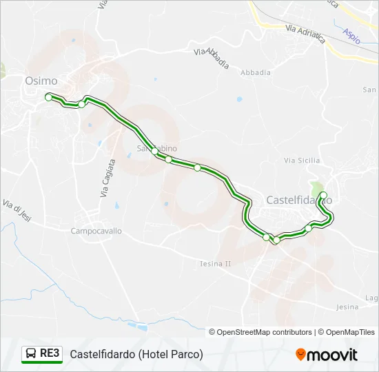 RE3 Bus Line Map
