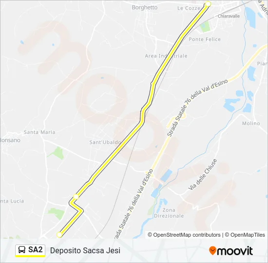 SA2 Bus Line Map
