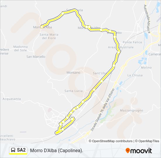 SA2 bus Line Map