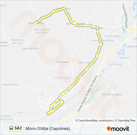 SA2 Bus Line Map
