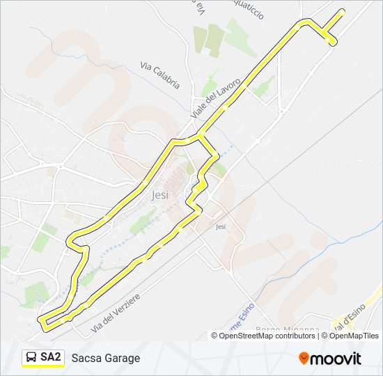 SA2 bus Line Map