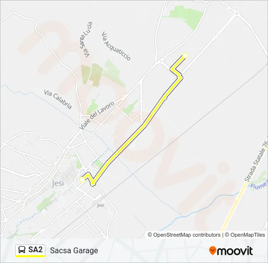 SA2 Bus Line Map