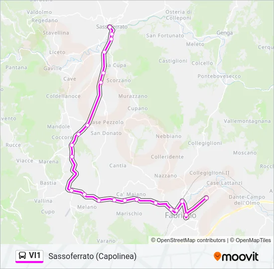 VI1 Bus Line Map