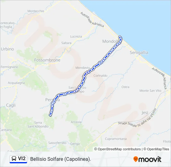 VI2 Bus Line Map