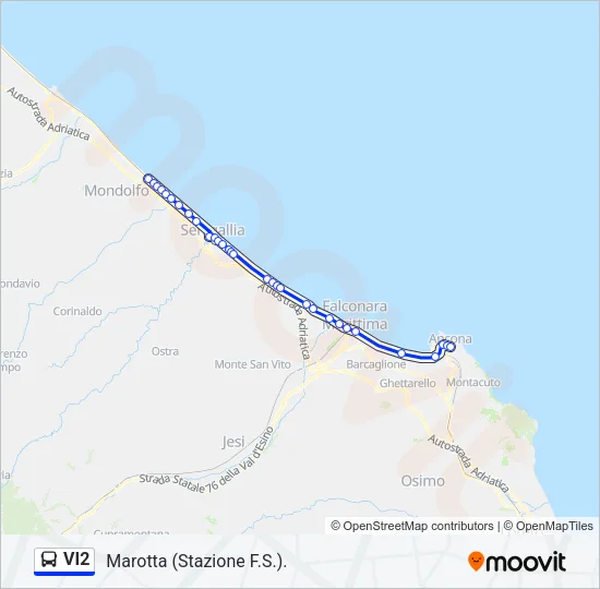 VI2 Bus Line Map
