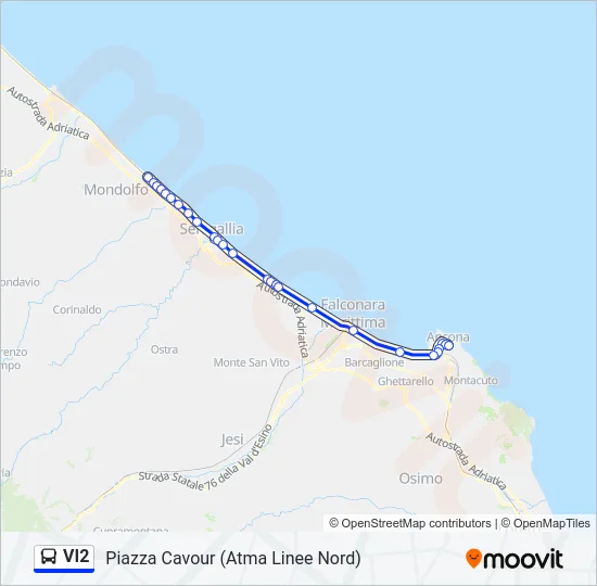 VI2 Bus Line Map