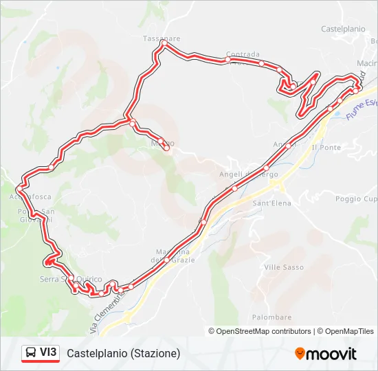 VI3 Bus Line Map