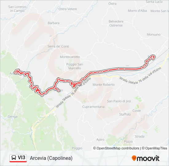 VI3 Bus Line Map