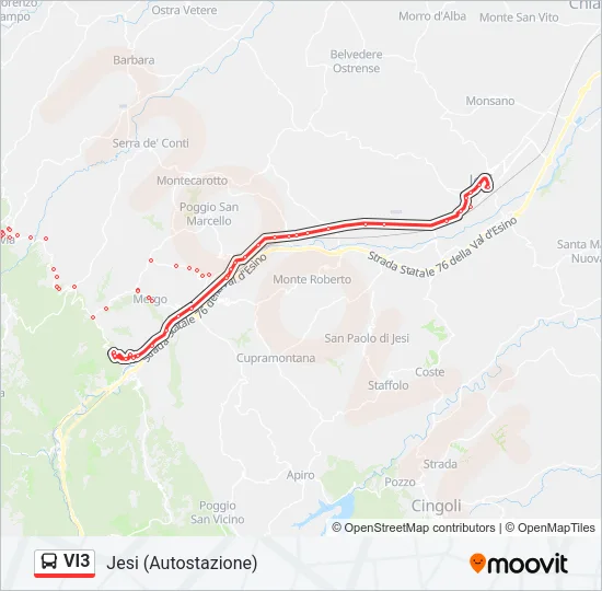 VI3 Bus Line Map