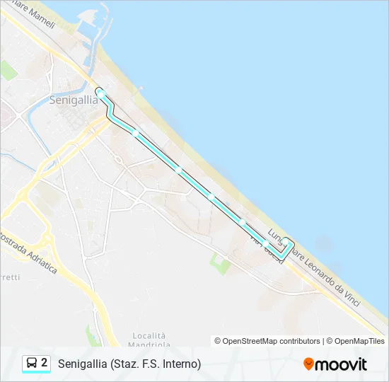 2 Bus Line Map