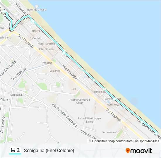 2 Bus Line Map
