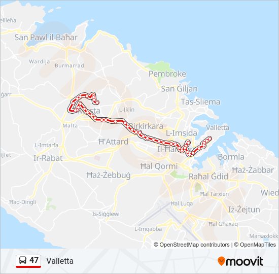 Percorso linea bus 47