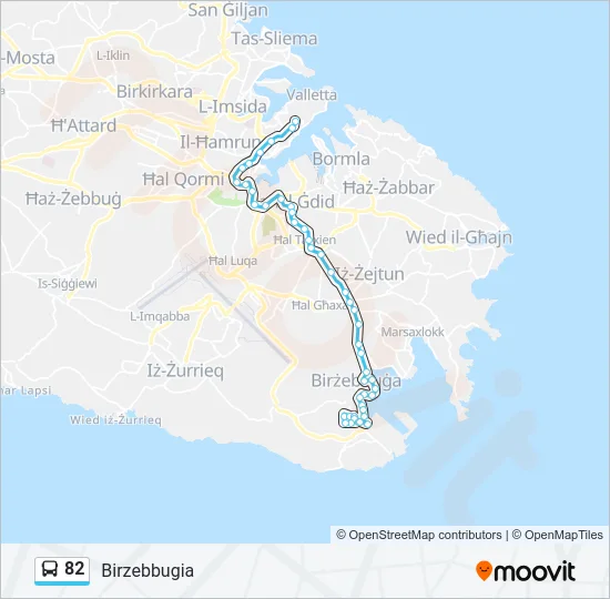 Percorso linea bus 82