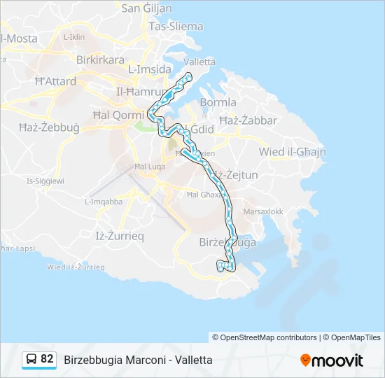 82 Bus Line Map