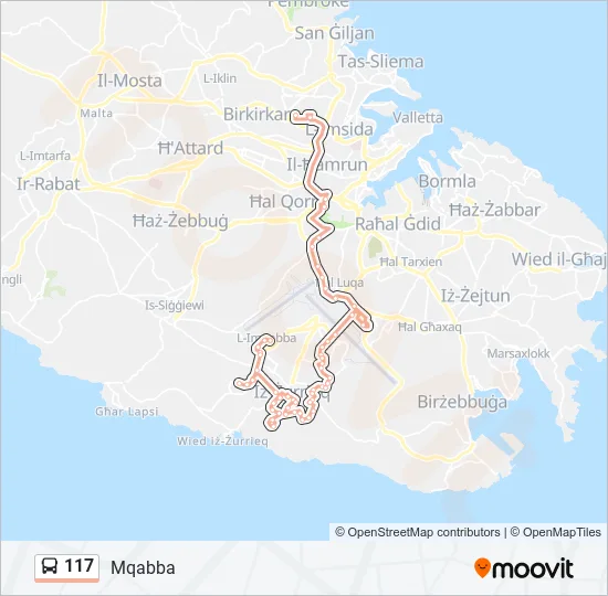 117 Bus Line Map