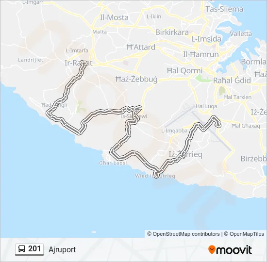 Percorso linea bus 201