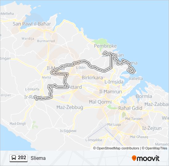 202 bus Line Map