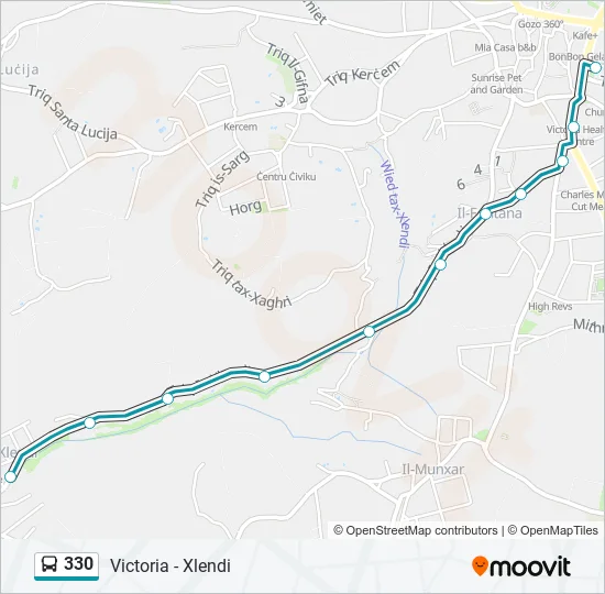 330 Bus Line Map