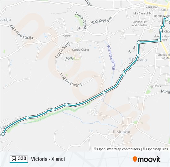 Percorso linea bus 330