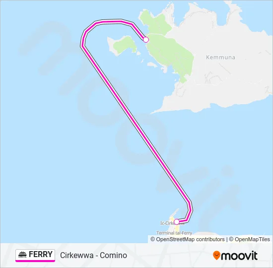 Percorso linea navigazione FERRY
