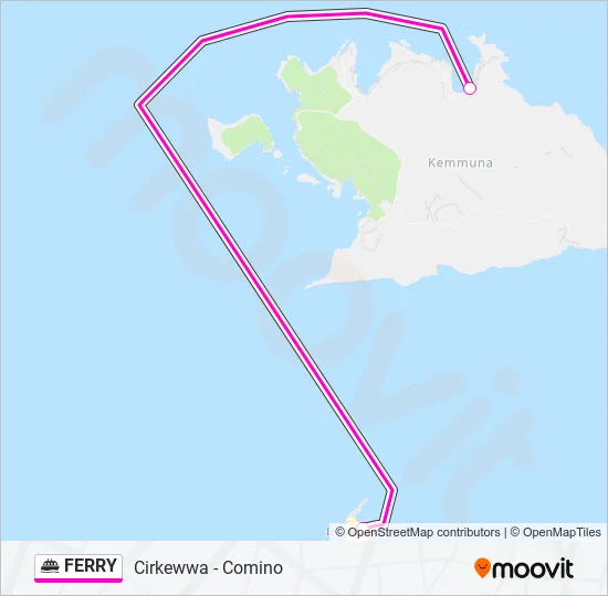 Percorso linea navigazione FERRY