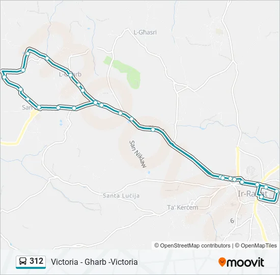 312 Bus Line Map