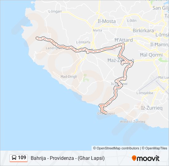 109 Route Schedules Stops Maps Bahrija Updated 