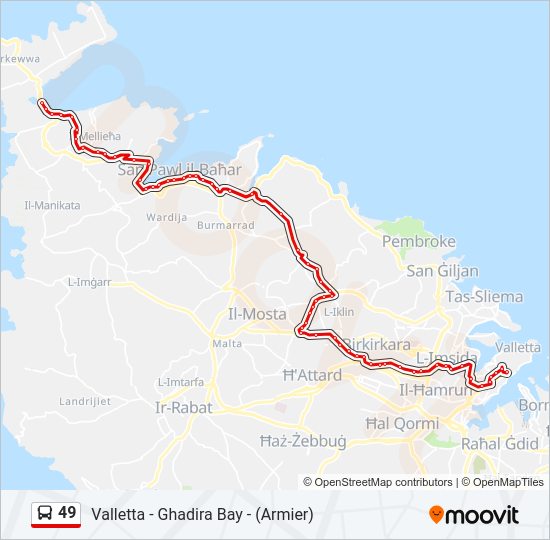 Percorso linea bus 49
