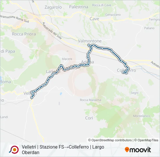 COTRAL Bus Line Map