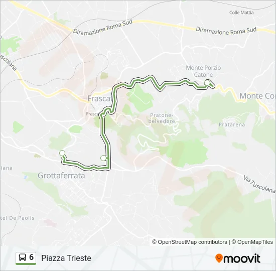 6 Bus Line Map