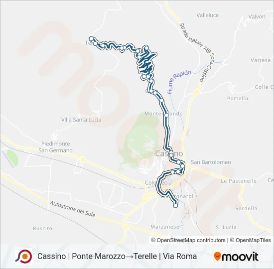 COTRAL Bus Line Map