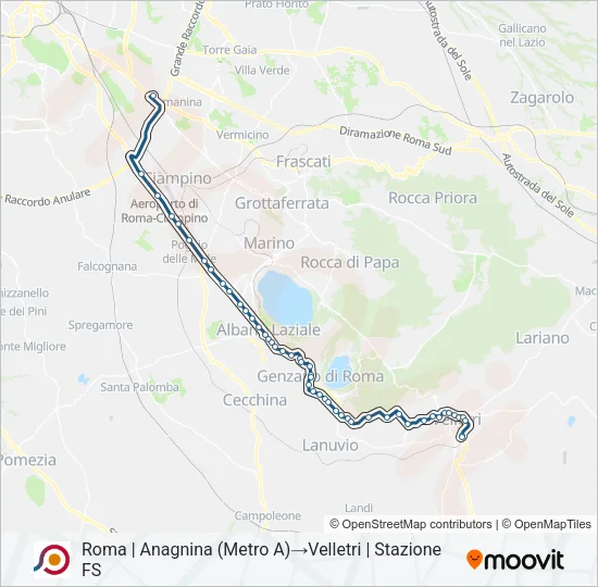 COTRAL Bus Line Map