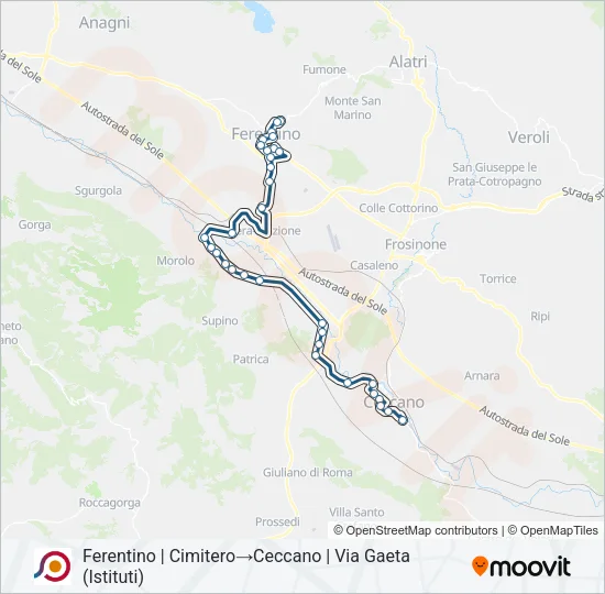 COTRAL Bus Line Map