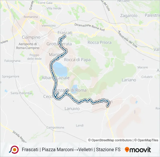 COTRAL Bus Line Map