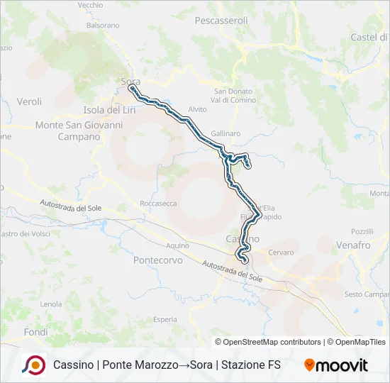COTRAL Bus Line Map